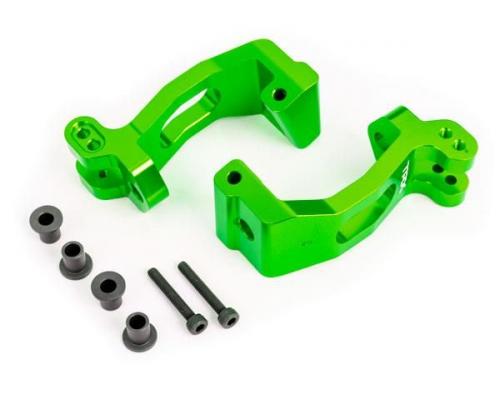 Traxxas TRX9532G Casterblokken (C-hubs), 6061-T6 aluminium (groen titanium-geanodiseerd), links en rechts / kingpin-buss