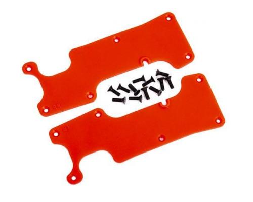 Traxxas TRX9634R Draagarm covers, rood, achter (links en rechts)/ 2.5x8 CCS (12)