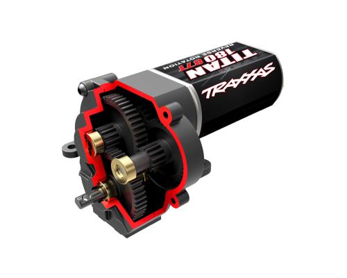 Traxxas TRX9791R Transmissie, compleet (lage gearing (crawlversnelling)) (overbrengingsverhouding 40,3:1) (inclusief Tit