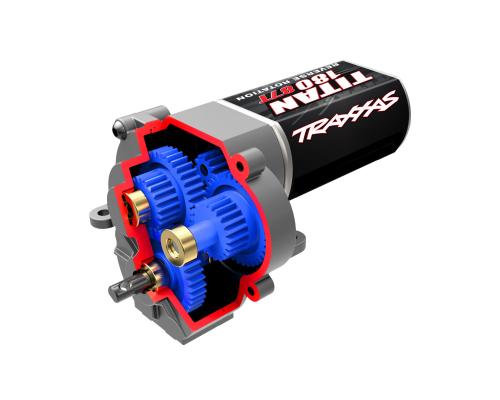 Traxxas TRX9791X Transmissie, compleet (versnellingsbak) (9,7:1 overbrengingsverhouding) (inclusief Titan 87T-motor)