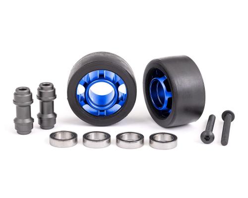 Traxxas Wheels, wheelie bar, 6061-T6 aluminum (blue-anodized) TRX7775X