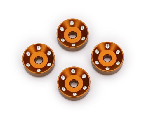 Traxxas Wheel washers, machined aluminum, orange (4)