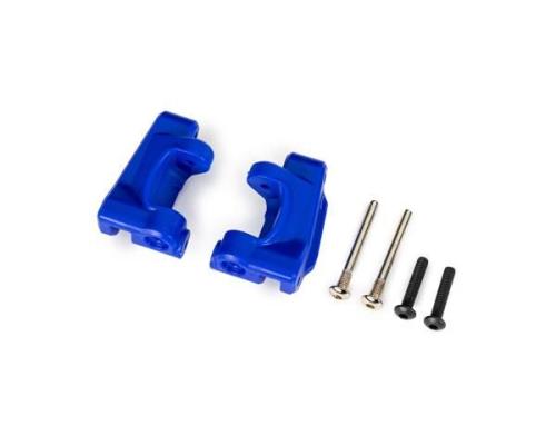 traxxas  TRX9136-BLUE Caster blocks (c-hubs), extreme heavy duty, blue (left & right)/ 3x26mm hinge pins (2)/ 3x15mm BCS