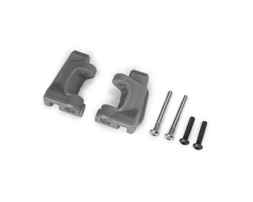 traxxas TRX9136-GRAY Caster blocks (c-hubs), extreme heavy duty, gray (left & right)/ 3x26mm hinge pins (2)/ 3x15mm BCS 