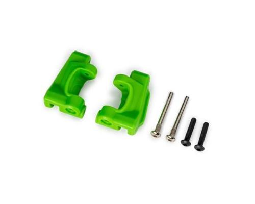 traxxas TRX9136-GRN Caster blocks (c-hubs), extreme heavy duty, green (left & right)/ 3x26mm hinge pins (2)/ 3x15mm BCS 