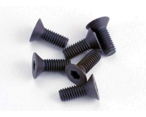 Traxxas TRX2550 Schroeven, 3x8mm verzonken kop (6) (Inbus)